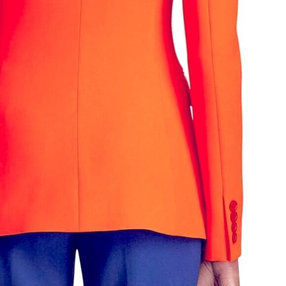 Ralph Lauren Pre-Spring ‘20 Camden Blazer in Mandarin Orange Stretch Wool Crepe - Picture 6 of 16